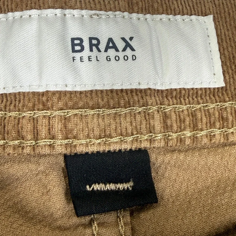Brax Cooper Fancy Regular Fit Corduroy Pants Mens 36/34 Brown 5-Pocket 85-3834